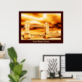 Tower Bridge in Gold Poster (Heimbüro)