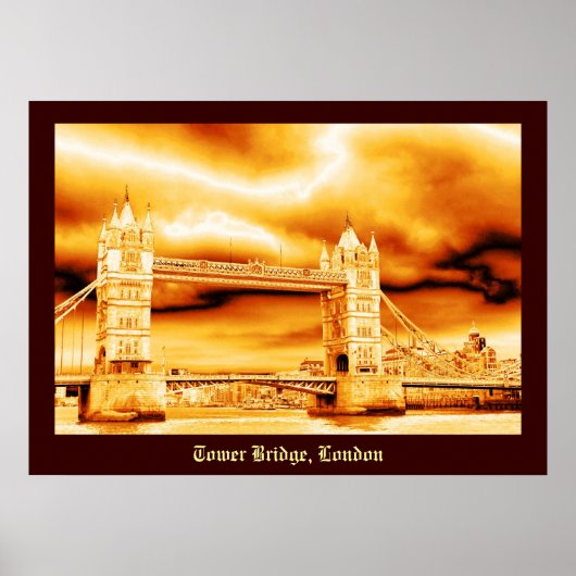 Tower Bridge in Gold Poster (Vorne)