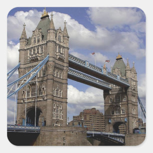 Tower Bridge in London Quadratischer Aufkleber
