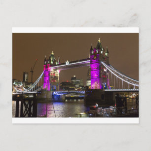 Tower Bridge in Princess rosa Postkarte