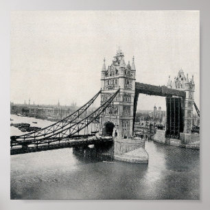 Tower Bridge, London 1913 Poster