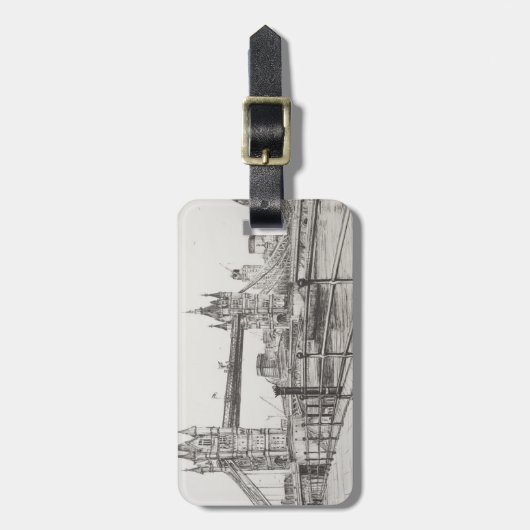 Tower Bridge London 2006 Gepäckanhänger (Vorderseite vertikal)