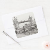 Tower Bridge London 2006 Quadratischer Aufkleber (Umschlag)