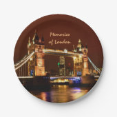 Tower Bridge & London at Night, England/Party Groß Pappteller (Vorderseite)