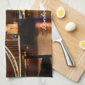 Tower Bridge, London at Night, England (UK) Geschirrtuch (Viertel Falte)