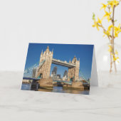 Tower Bridge London Blank Greeting Karte (Gelbe Blume)