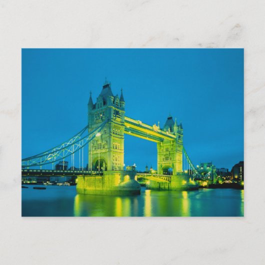 Tower Bridge, London, England 3 Postkarte (Vorderseite)