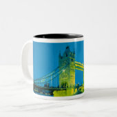 Tower Bridge, London, England 3 Zweifarbige Tasse (Vorderseite Links)