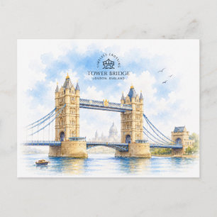 Tower Bridge, London, England, Wahrzeichen Postkarte