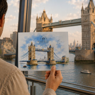 Tower Bridge, London, England, Wahrzeichen Postkarte