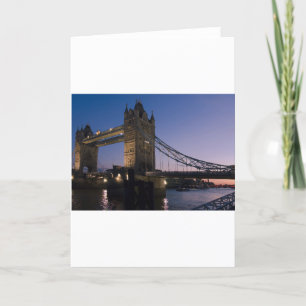 Tower Bridge London England Wasser Nacht Stadt Karte