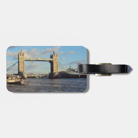 Tower Bridge, London Gepäckanhänger (Rückseite horizontal)