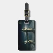 Tower Bridge London in Night Fog Gepäckanhänger (Vorderseite vertikal)