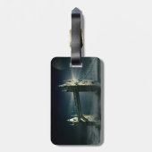 Tower Bridge London in Night Fog Gepäckanhänger (Rückseite vertikal)