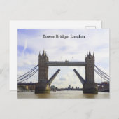 Tower Bridge London, offene Lage Postkarte (Vorne/Hinten)
