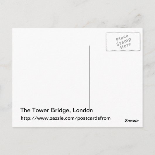 Tower Bridge, London Postkarte (Rückseite)