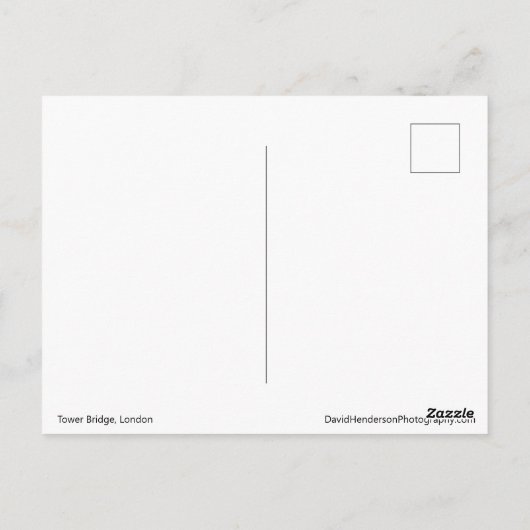Tower Bridge London Postkarte (Rückseite)
