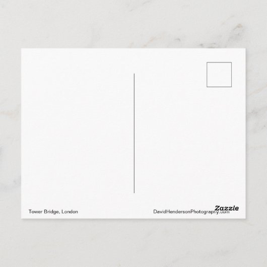 Tower Bridge, London Postkarte (Rückseite)