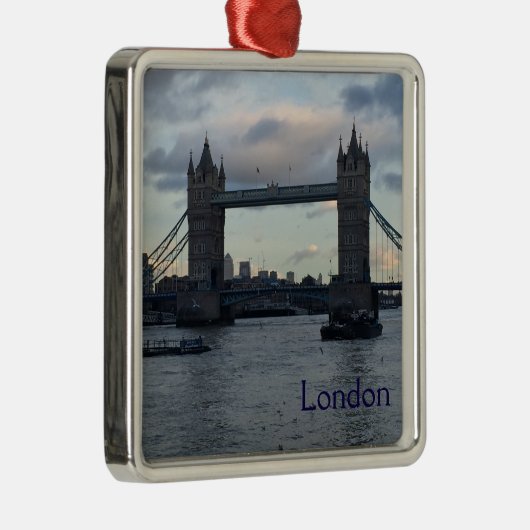 Tower Bridge, London Silbernes Ornament (Rechts)