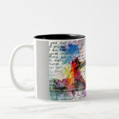Tower Bridge, London, Sketchbook Art Zweifarbige Tasse (Links)