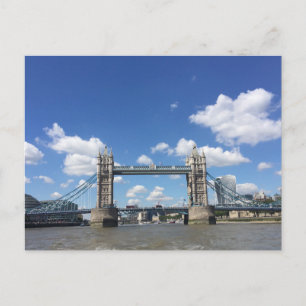 Tower Bridge London Thames River UK Foto Postcard Postkarte