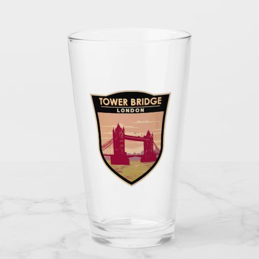 Tower Bridge London Travel Art Vintag Glas (Vorderseite)