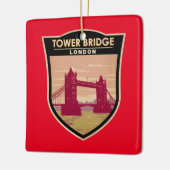 Tower Bridge London Travel Art Vintag Keramikornament (Links)