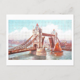 Tower Bridge London Vintag Postcard Postkarte