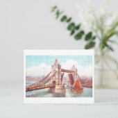 Tower Bridge London Vintag Postcard Postkarte (Stehend Vorderseite)