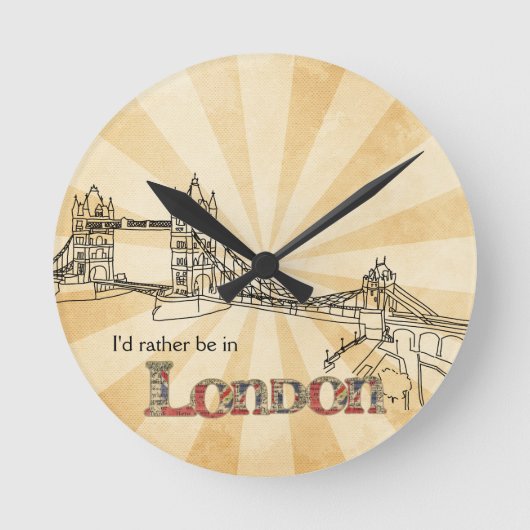 Tower Bridge London Wall Clock Runde Wanduhr (Vorderseite)