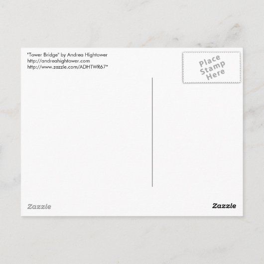 Tower Bridge Postkarte (Rückseite)