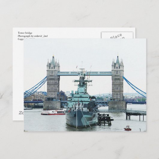 Tower Bridge Postkarte (Vorne/Hinten)