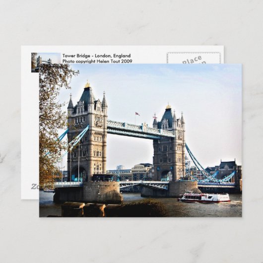 Tower Bridge Postkarte (Vorne/Hinten)
