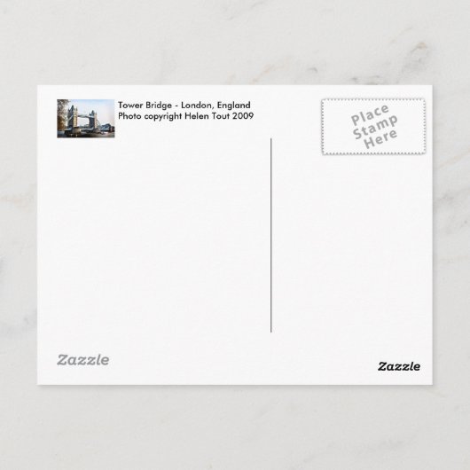 Tower Bridge Postkarte (Rückseite)