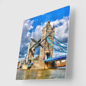 Tower Bridge Quadratische Wanduhr (Winkel)