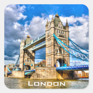 Tower Bridge Quadratischer Aufkleber