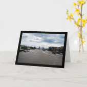 Tower Bridge & River Thames Landschaft Karte (Gelbe Blume)