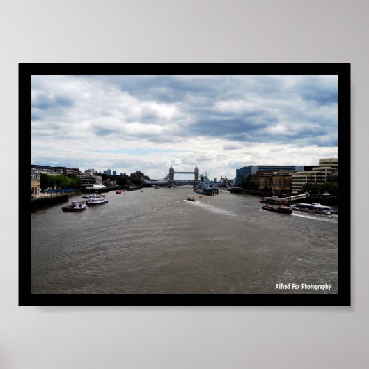 Tower Bridge & River Thames Landschaft Poster (Vorne)
