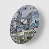 Tower Bridge Runde Wanduhr (Winkel)