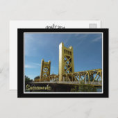 Tower Bridge, Sacramento - Alt Back Design Postkar Postkarte (Vorne/Hinten)
