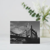 Tower Bridge Schwarz-Weiß-Bild Postkarte (Stehend Vorderseite)