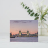 Tower Bridge Sunset Postcard Postkarte (Stehend Vorderseite)