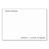Tower Bridge Tischnummer (Rückseite)