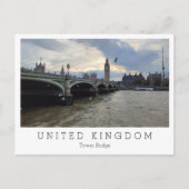 Tower Bridge und Big Ben, Abend, London, England Postkarte (Vorderseite)