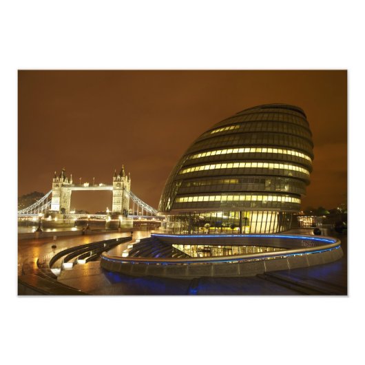 Tower Bridge und Greater London Authority Fotodruck (Vorne)