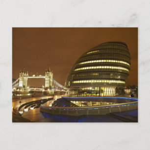 Tower Bridge und Greater London Authority Postkarte