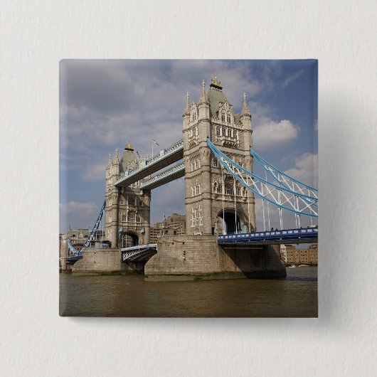 Tower Bridge und River Thames, London, Button (Vorderseite)