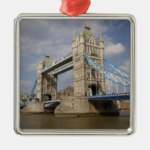 Tower Bridge und River Thames, London, Ornament Aus Metall
