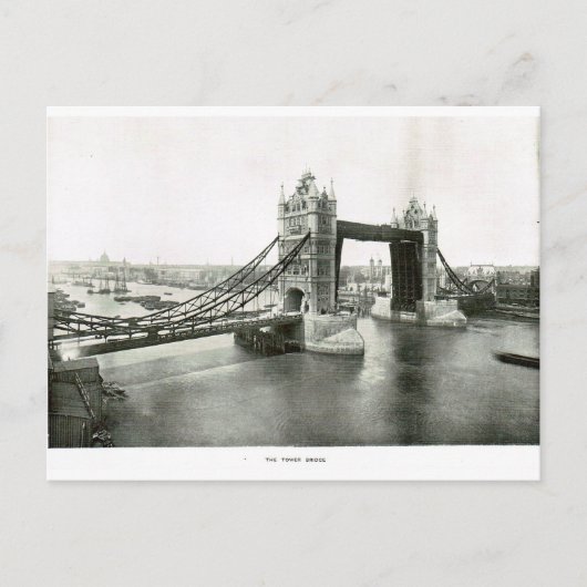 Tower Bridge und Themse 1900 Postkarte (Vorderseite)