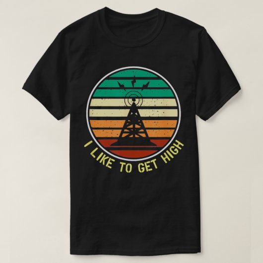 Tower Climber Retro Vintager Tower Klettern T-Shirt (Design vorne)